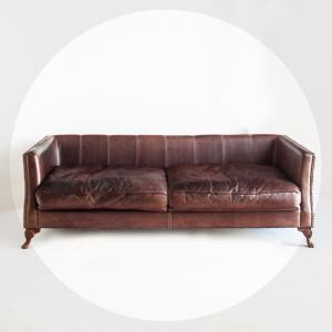 Gran sofá de piel vintage....