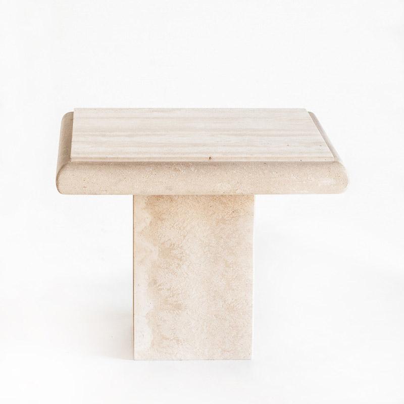 Mesa Baja Auxiliar Vintage Marmol Travertino Italia A os 80 mesa-baja-auxiliar-vintage-marmol-travertino-italia-a-os-80